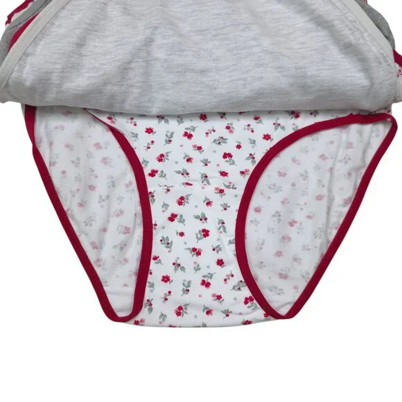 Laura Ashley Womens Medium Cotton Spandex Floral Panties Briefs 5-Pack Tag Free - Picture 12 of 13